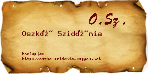 Oszkó Szidónia névjegykártya